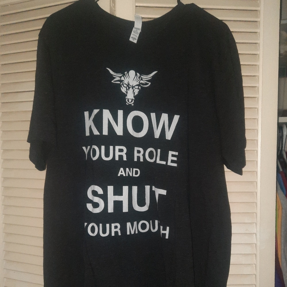 The rock know your role and shut your mouth tshirt wwe